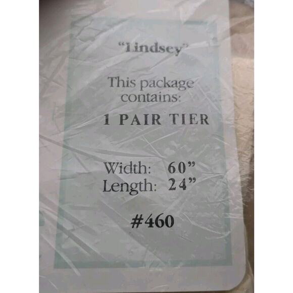 Rennie Sunshine One Pair Tier Lindsey Apricot Window 60x24" #460 Orange - Picture 3 of 4